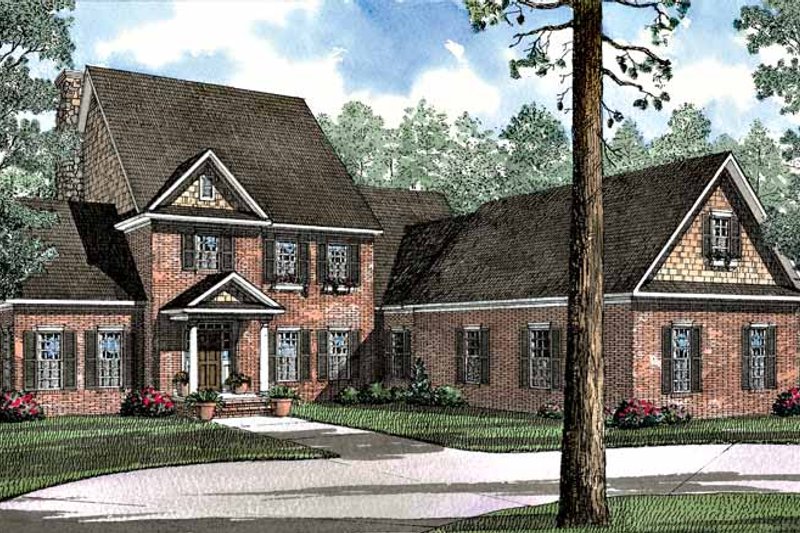 Dream House Plan - Colonial Exterior - Front Elevation Plan #17-3065