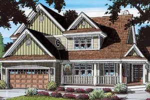 Cottage Exterior - Front Elevation Plan #312-133