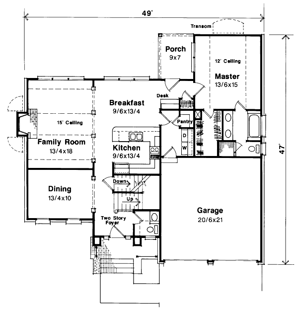 Home Plan - European Floor Plan - Main Floor Plan #41-146