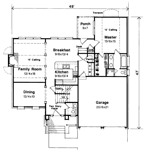 Dream House Plan - European Floor Plan - Main Floor Plan #41-146