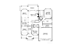 Floor Plan - Main Floor for Country House Plan #929-888 - 5 bed, 4 bath
