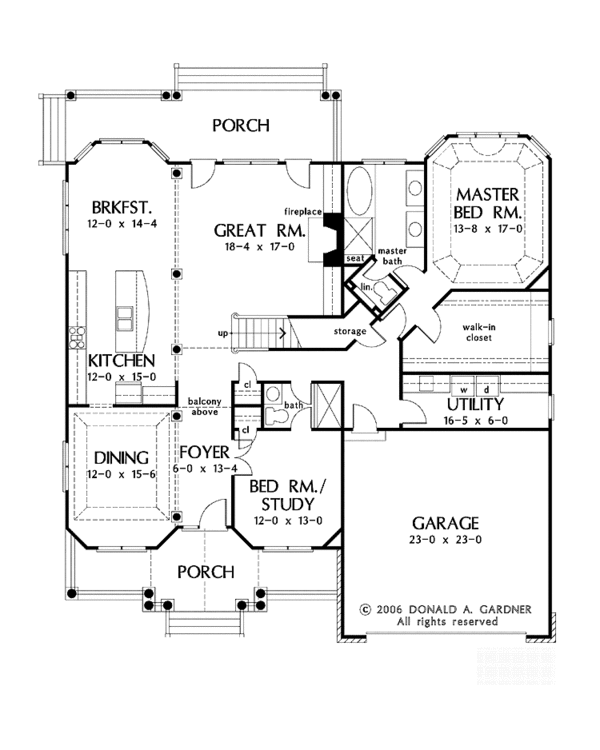 Dream House Plan - Country Floor Plan - Main Floor Plan #929-888