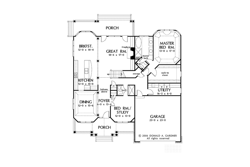 Home Plan - Floor Plan - Main Floor for Country House Plan #929-888 - 5 bed, 4 bath