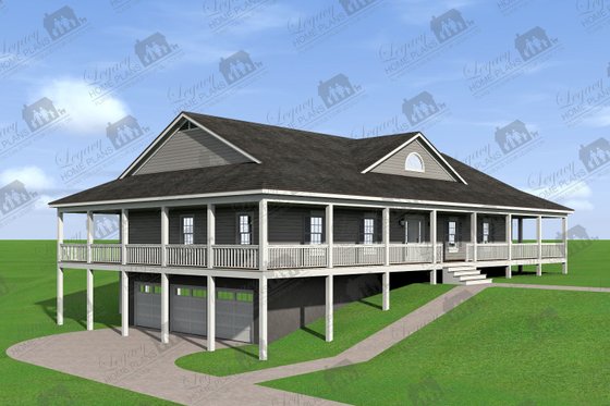 Exterior - Other Elevation for Country House Plan #932-175 - 3 bed, 2 bath