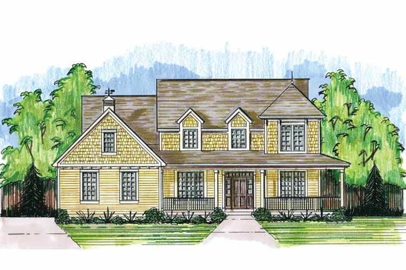 Dream House Plan - Exterior - Front Elevation 3 for Country House Plan #46-819 - 4 bed, 2.5 bath