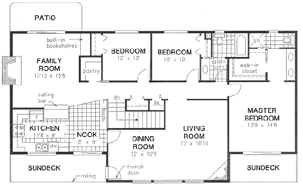 Home Plan - Traditional Floor Plan - Main Floor Plan #18-9019