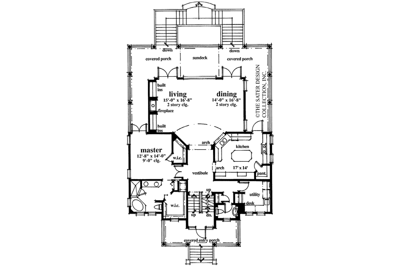 Home Plan - Floor Plan - Main Floor for Classical House Plan #930-76 - 3 bed, 3.5 bath