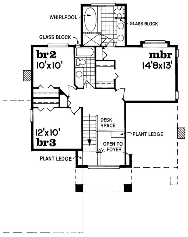 House Blueprint - Contemporary Floor Plan - Upper Floor Plan #47-819