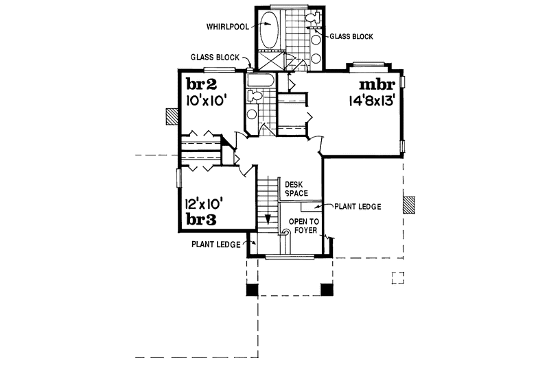 Dream House Plan - Floor Plan - Upper Floor for Contemporary House Plan #47-819 - 3 bed, 2.5 bath