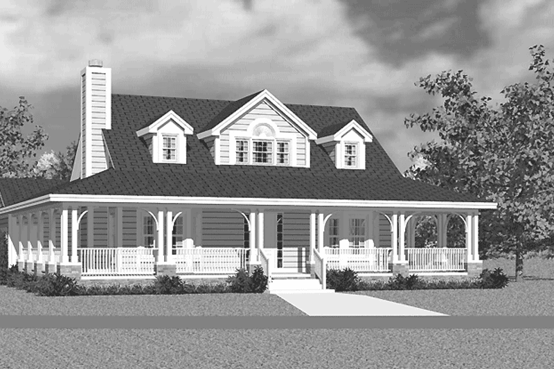 House Plan Design - Exterior - Front Elevation for Victorian House Plan #72-1131 - 3 bed, 2 bath