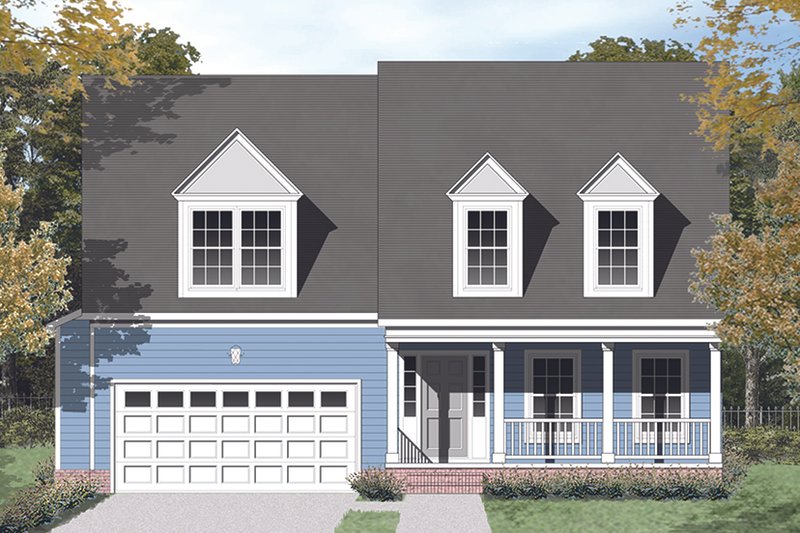 Home Plan - Colonial Exterior - Front Elevation Plan #1053-72