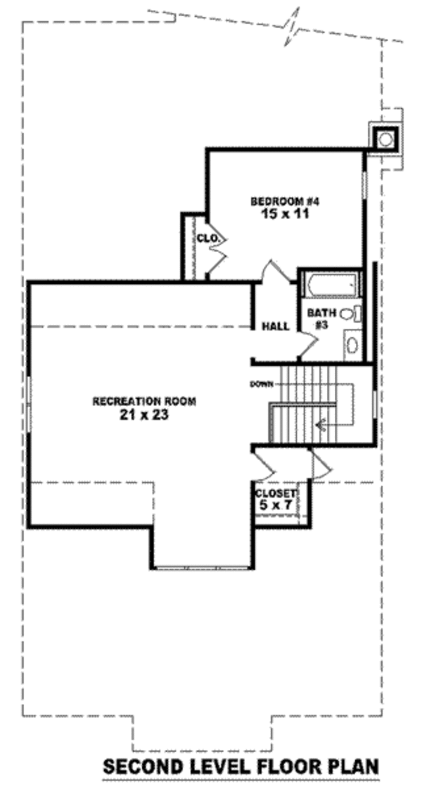 Bungalow Floor Plan - Upper Floor Plan #81-1122