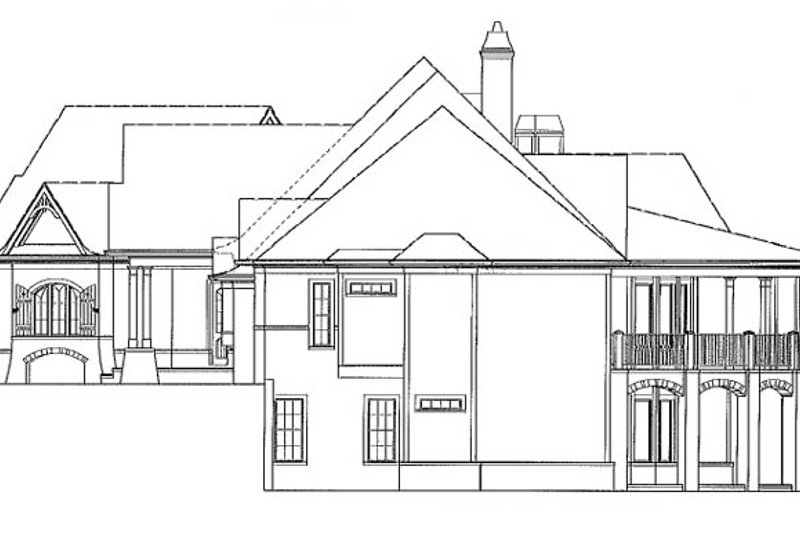 House Design - Exterior - Other Elevation for Craftsman House Plan #54-352 - 4 bed, 4 bath