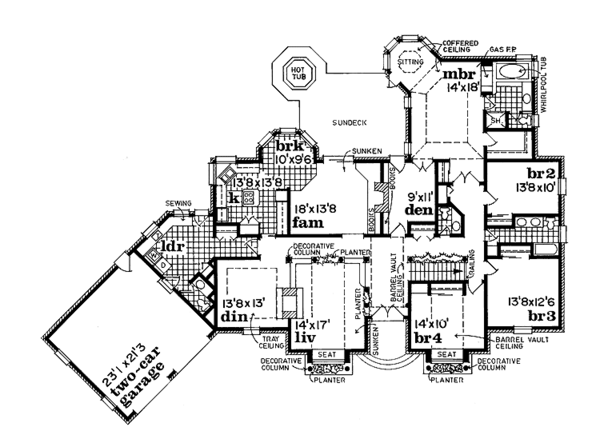 Home Plan - European Floor Plan - Main Floor Plan #47-750