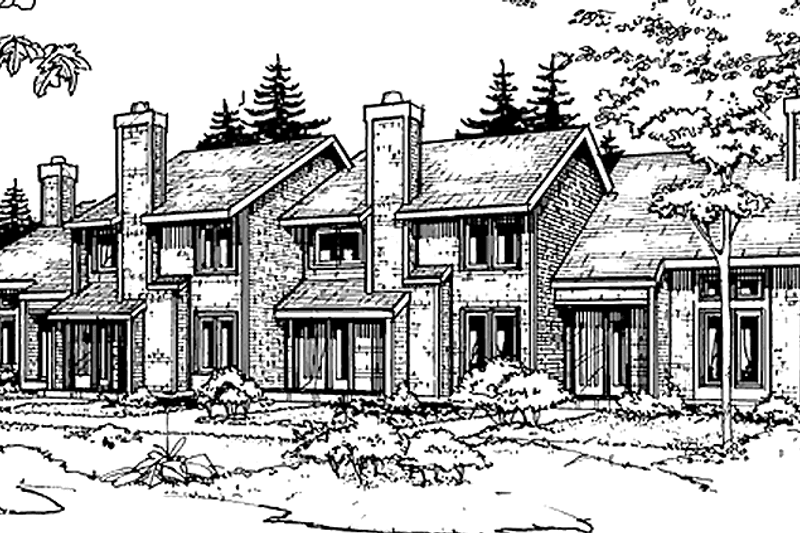 Architectural House Design - Prairie Exterior - Front Elevation Plan #320-1163