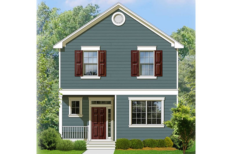 Dream House Plan - Exterior - Front Elevation 4 for Colonial House Plan #1058-91 - 3 bed, 2.5 bath