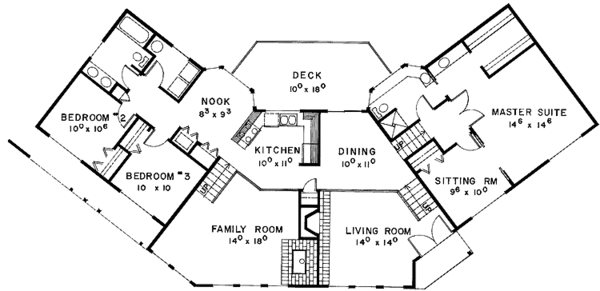 House Plan Design - Contemporary Floor Plan - Main Floor Plan #60-845