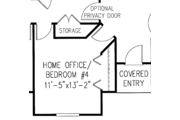 Contemporary Style House Plan - 4 Beds 2 Baths 2128 Sq/Ft Plan #11-248 