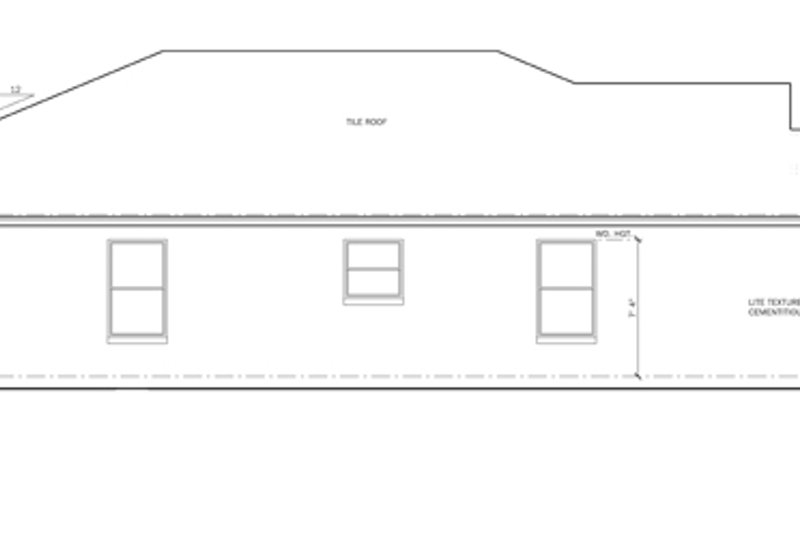 Dream House Plan - Exterior - Other Elevation 1 for Mediterranean House Plan #1058-56 - 4 bed, 2 bath