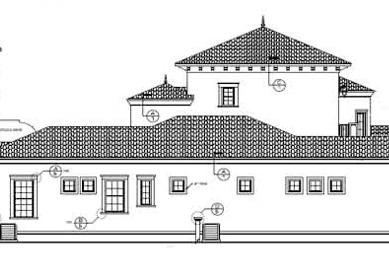 Architectural House Design - Exterior - Other Elevation for Mediterranean House Plan #1058-17 - 5 bed, 4 bath