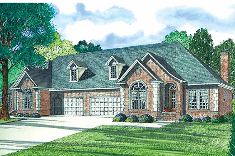 Home Plan - Exterior - Front Elevation 3 for Country House Plan #17-3194 - 6 bed, 4 bath
