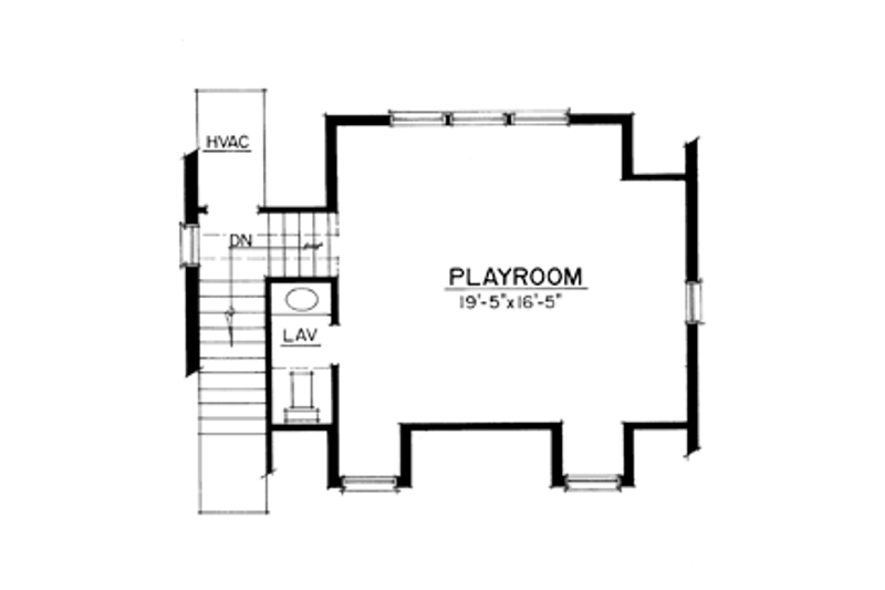 Home Plan - Floor Plan - Upper Floor for Craftsman House Plan #1016-98, 0.5 bath