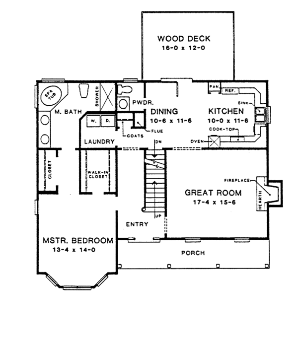Architectural House Design - Country Floor Plan - Main Floor Plan #10-265