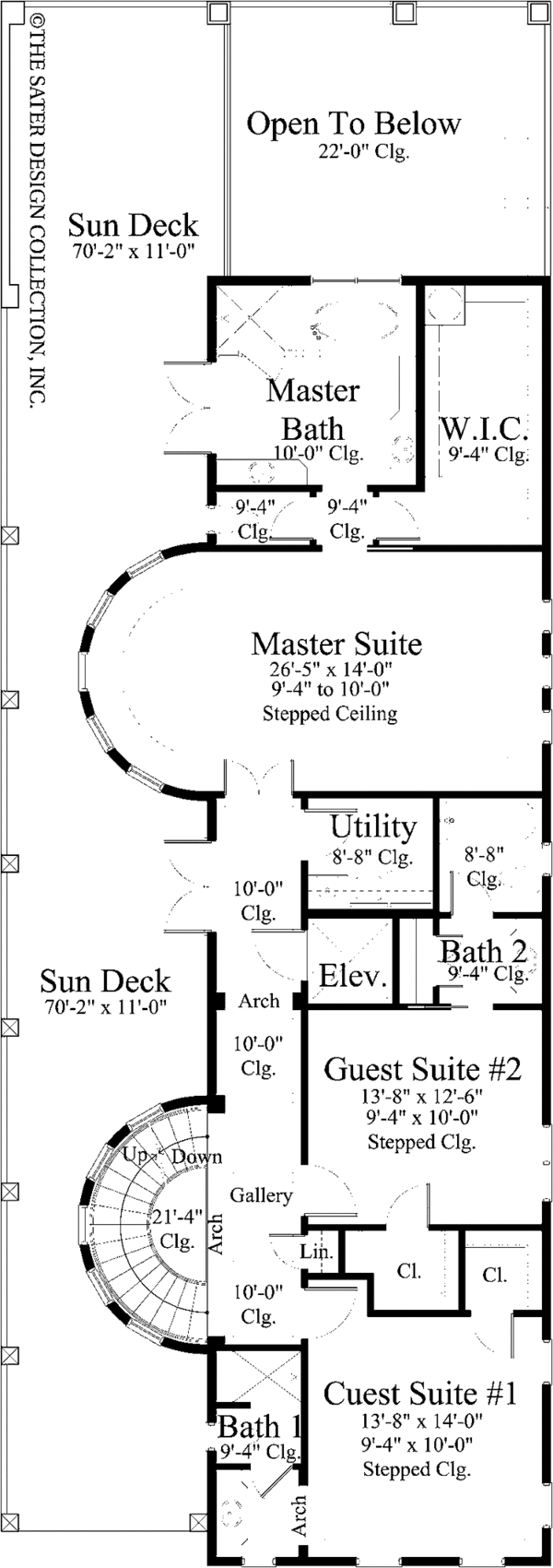 House Blueprint - Traditional Floor Plan - Upper Floor Plan #930-409