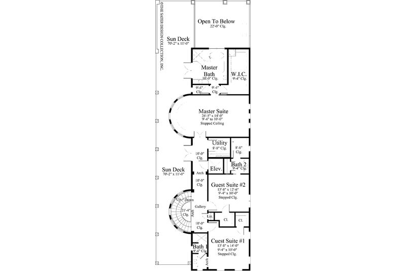 House Blueprint - Floor Plan - Upper Floor for Traditional House Plan #930-409 - 3 bed, 4.5 bath
