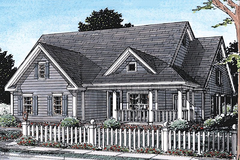 Dream House Plan - Traditional style home, elevation