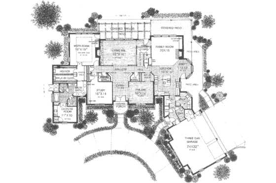 Floor Plan - Main Floor for European House Plan #310-522 - 4 bed, 5 bath