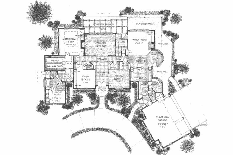 Dream House Plan - Floor Plan - Main Floor for European House Plan #310-522 - 4 bed, 5 bath