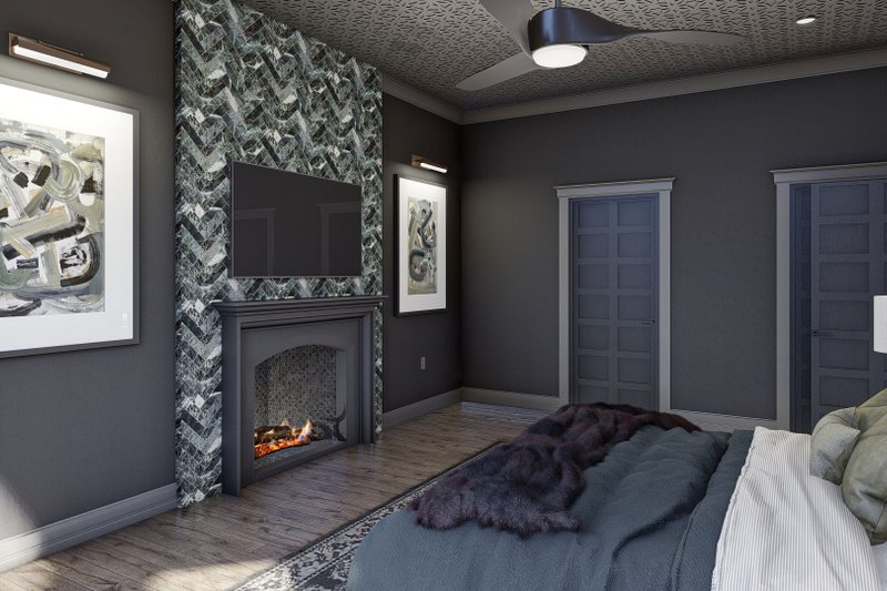 Home Plan - Interior - Master Bedroom for European House Plan #455-588 - 3 bed, 3.5 bath