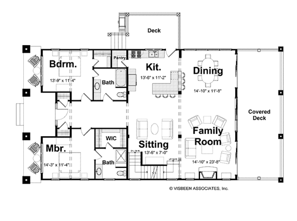 House Plan Design - Craftsman Floor Plan - Main Floor Plan #928-210