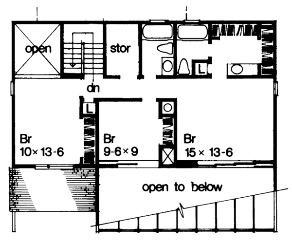 Architectural House Design - Contemporary Floor Plan - Upper Floor Plan #320-858