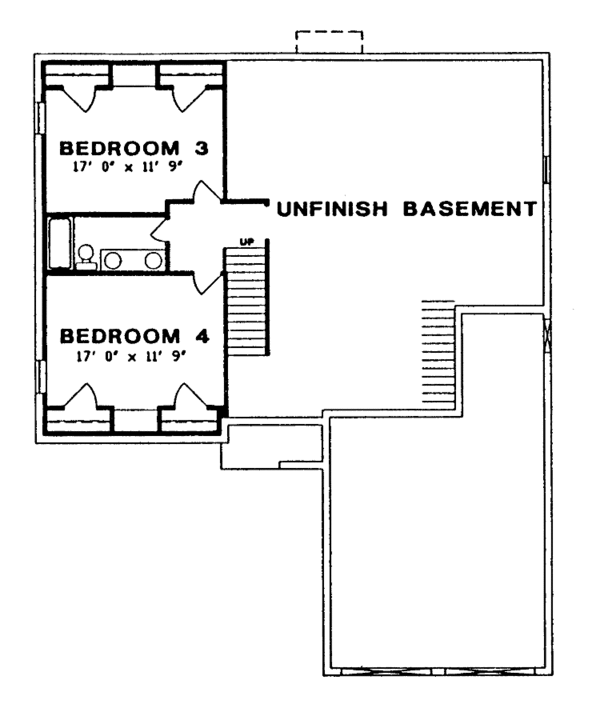 Home Plan - Traditional Floor Plan - Lower Floor Plan #405-274