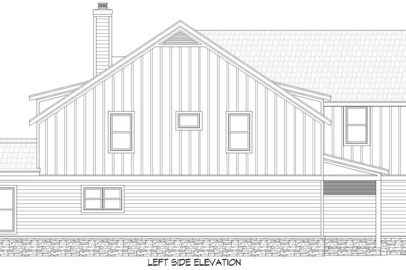 House Blueprint - Exterior - Other Elevation 1 for Farmhouse House Plan #932-1434 - 5 bed, 5.5 bath