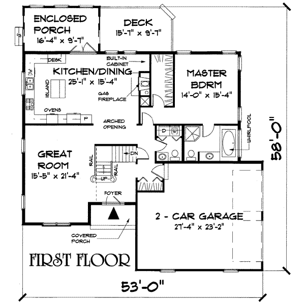 Traditional Floor Plan - Main Floor Plan #75-115