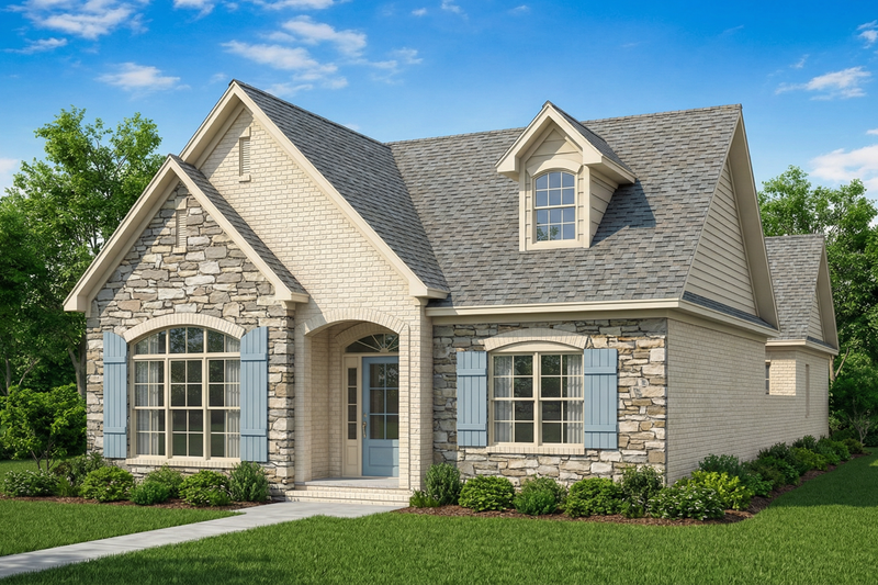 Architectural House Design - Exterior - Front Elevation 4 for European House Plan #17-2192 - 3 bed, 2 bath