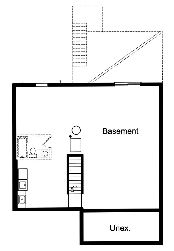 Cottage Floor Plan - Lower Floor Plan #46-906