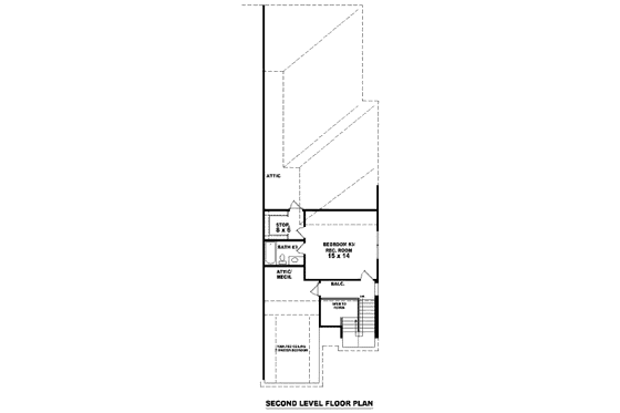 Floor Plan - Upper Floor for Traditional House Plan #81-13637 - 3 bed, 3 bath
