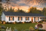 Bungalow Style House Plan - 4 Beds 2 Baths 1266 Sq/Ft Plan #54-604 