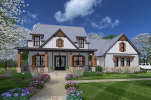 House Plan Design - Farmhouse Exterior - Front Elevation Plan #120-272