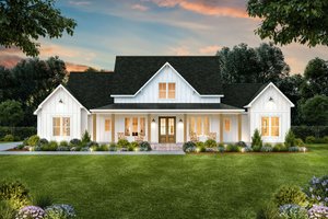 Farmhouse Exterior - Front Elevation Plan #1074-76