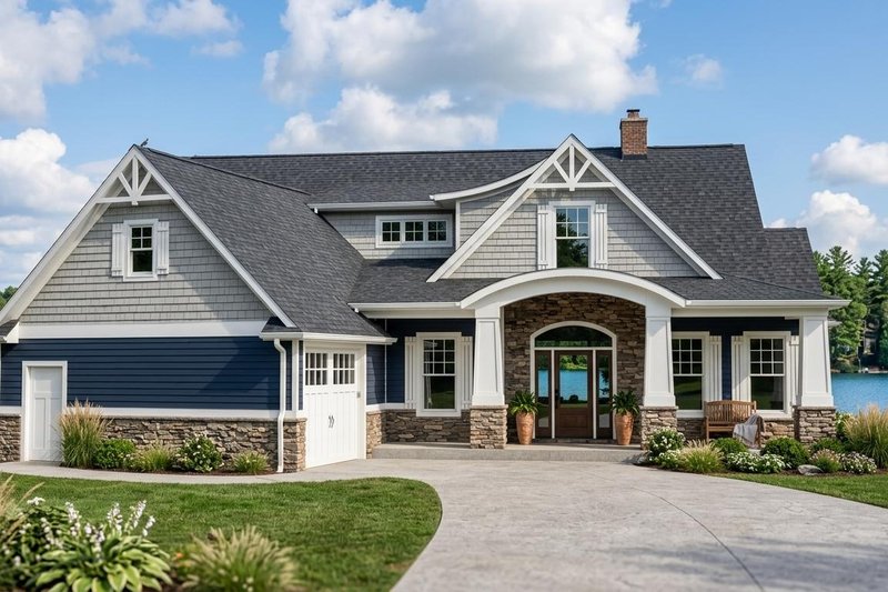 Home Plan - Exterior - Front Elevation for Cottage House Plan #1064-186 - 2 bed, 3.5 bath