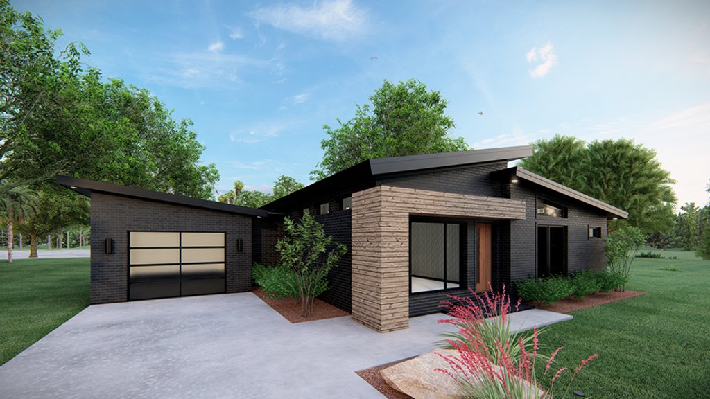 Contemporary Style House Plan 3 Beds 2 Baths 1131 Sqft Plan 923 166