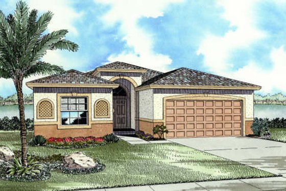 Exterior - Other Elevation for Mediterranean House Plan #420-253 - 3 bed, 2 bath