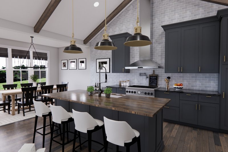 House Blueprint - Interior - Kitchen 2 for Farmhouse House Plan #51-1227 - 4 bed, 2 bath