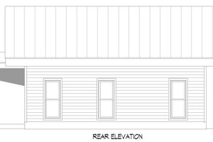 Exterior - Rear Elevation for Modern House Plan #932-730 - 1 bed, 1.5 bath