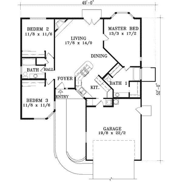 Dream House Plan - Floor Plan - Main Floor Plan #1-1244